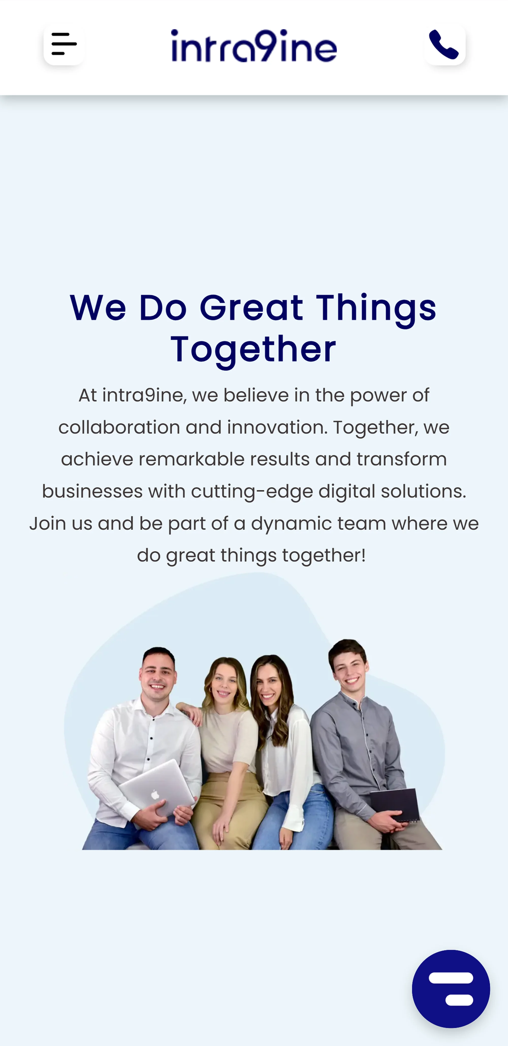 Intranine Website - secondary