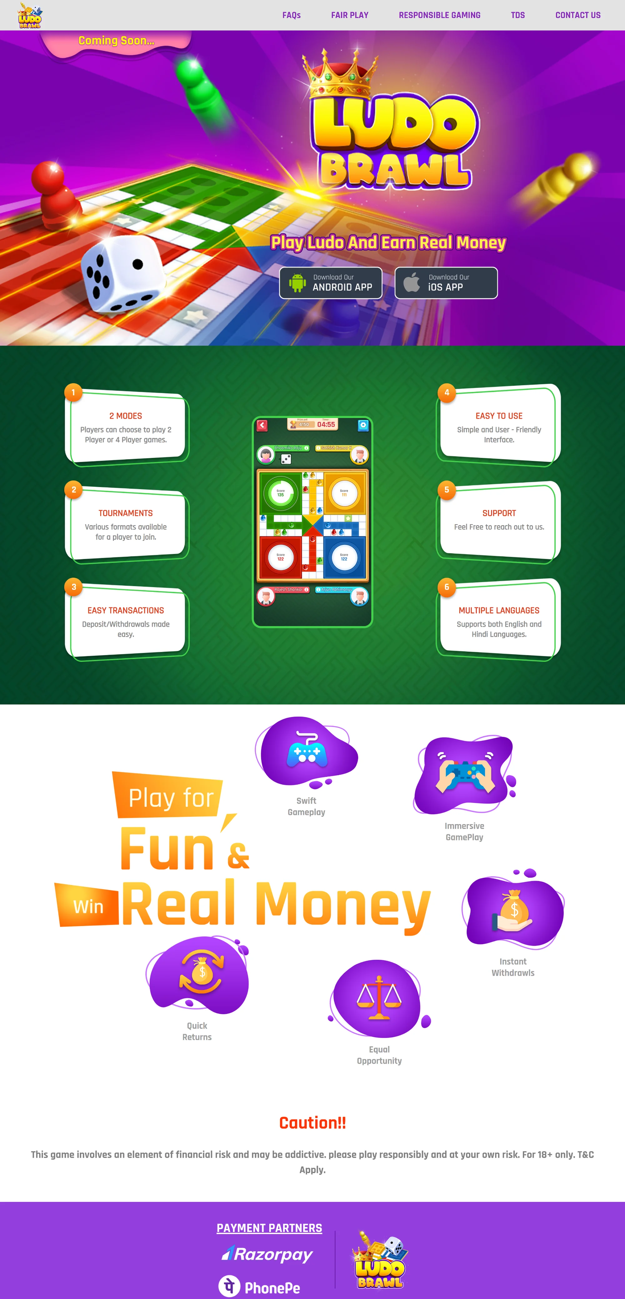 Ludo Brawl Website
